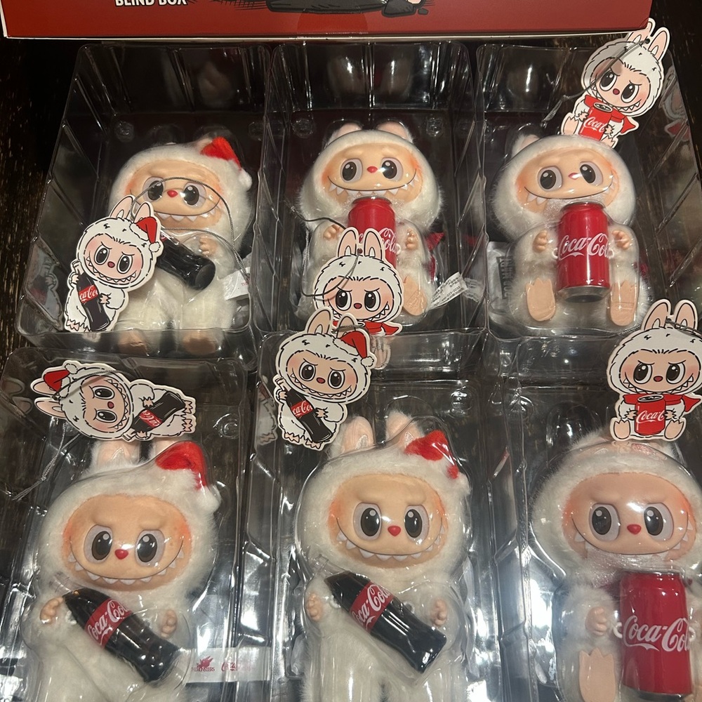 Coca Cola Red and White Festive Plush Dolls